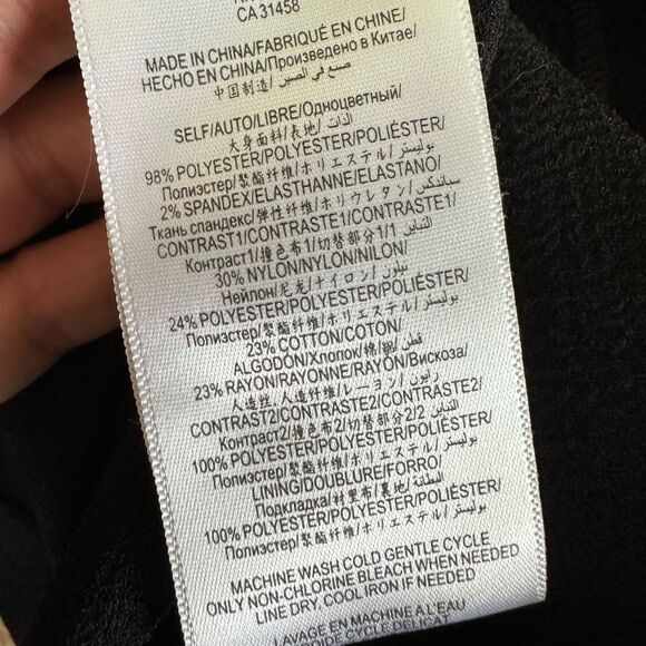 BCBGeneration Sheer Lace Bodice Little Black Pleated Mini Dress Sexy Pockets 2 - Picture 8 of 9